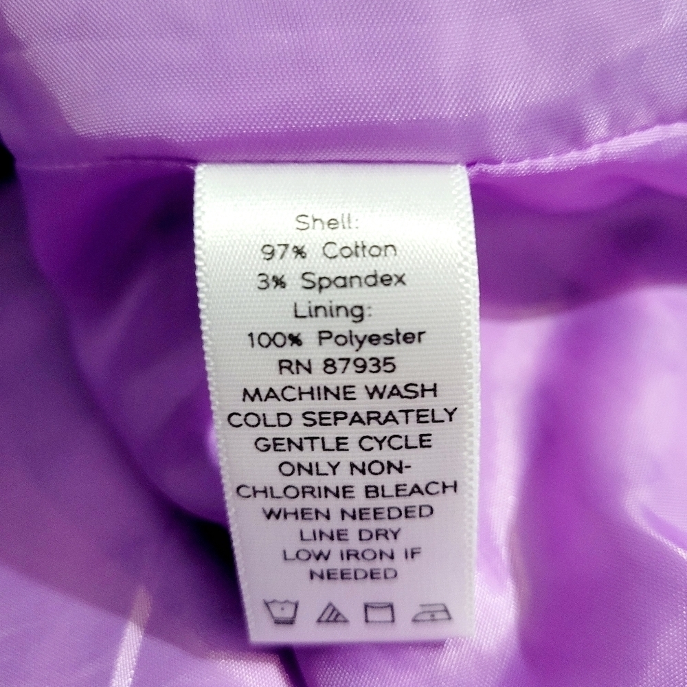 Susan Graver Women’s Zip Front Jacket Size Medium Zebra Print Purple Navy Lined - Picture 16 of 16